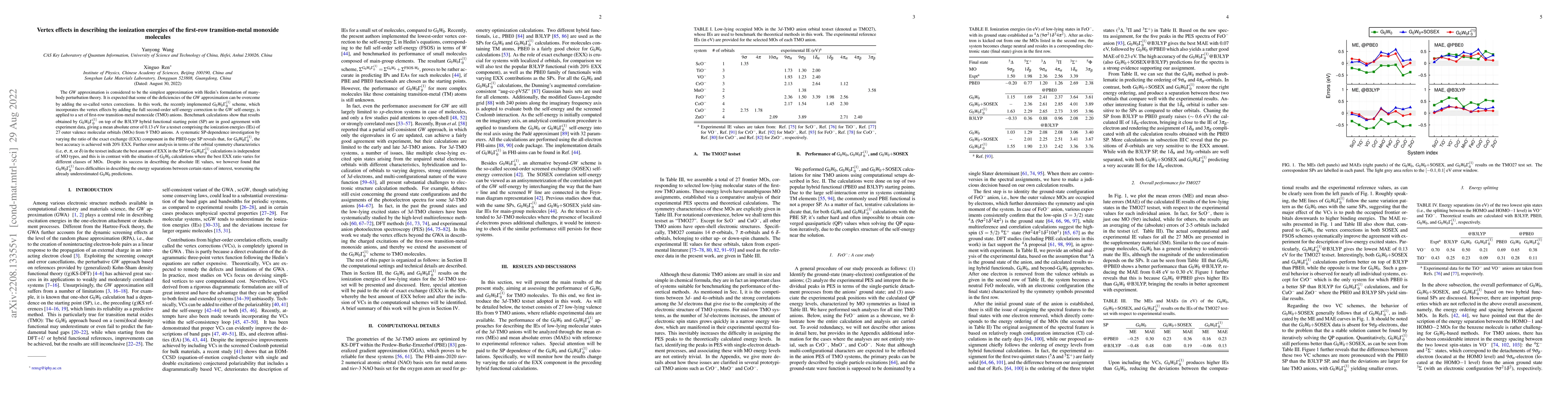Thumbnail for Vertex effects in describing the ionization energies of the first-row
  transition-metal monoxide molecules