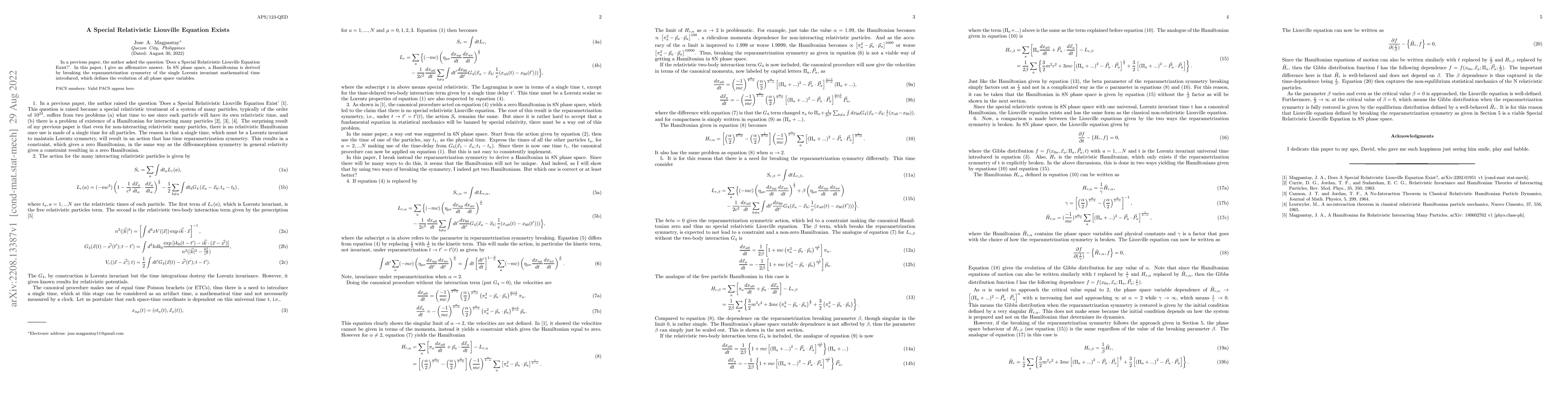 Thumbnail for A Special Relativistic Liouville Equation Exists