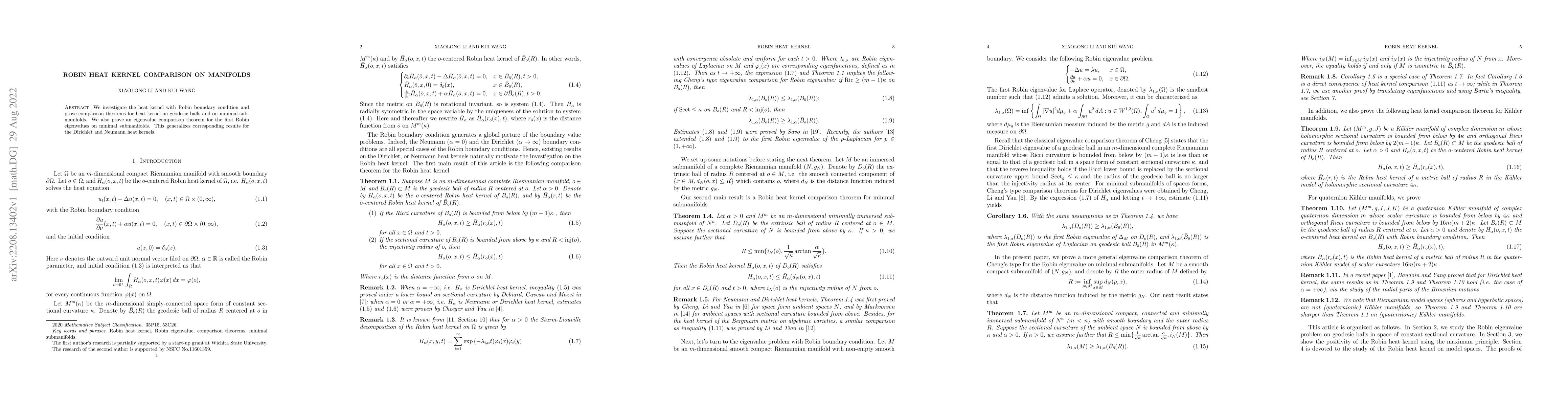 Thumbnail for Robin heat kernel comparison on manifolds