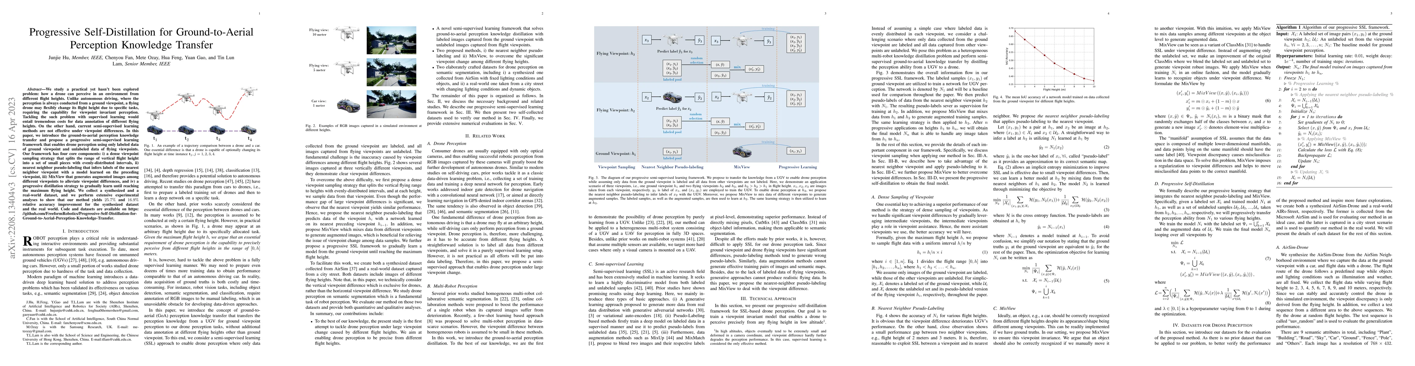 Thumbnail for Progressive Self-Distillation for Ground-to-Aerial Perception Knowledge
  Transfer