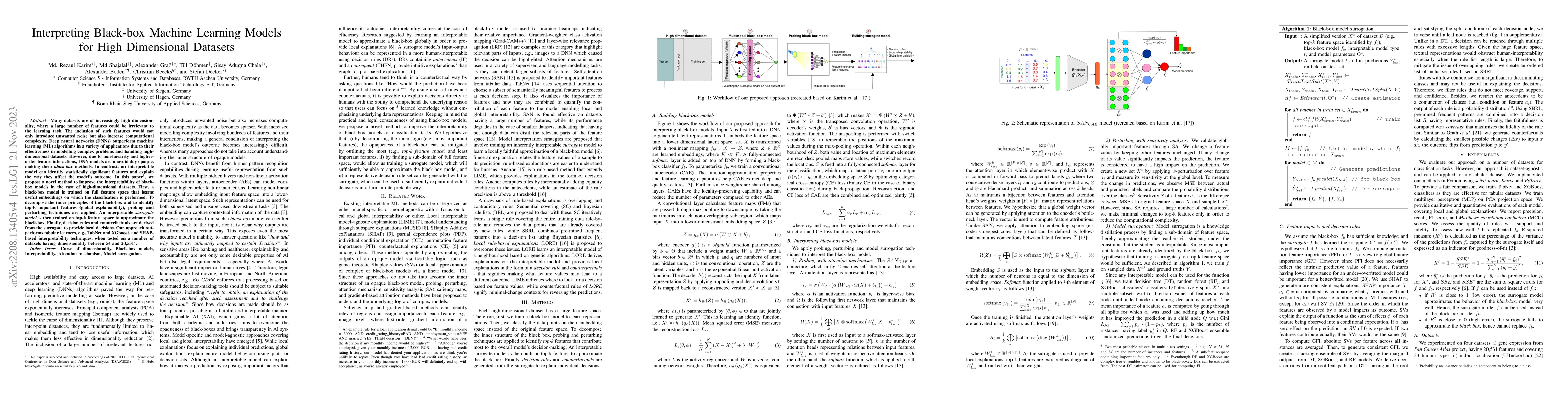 Thumbnail for Interpreting Black-box Machine Learning Models for High Dimensional
  Datasets