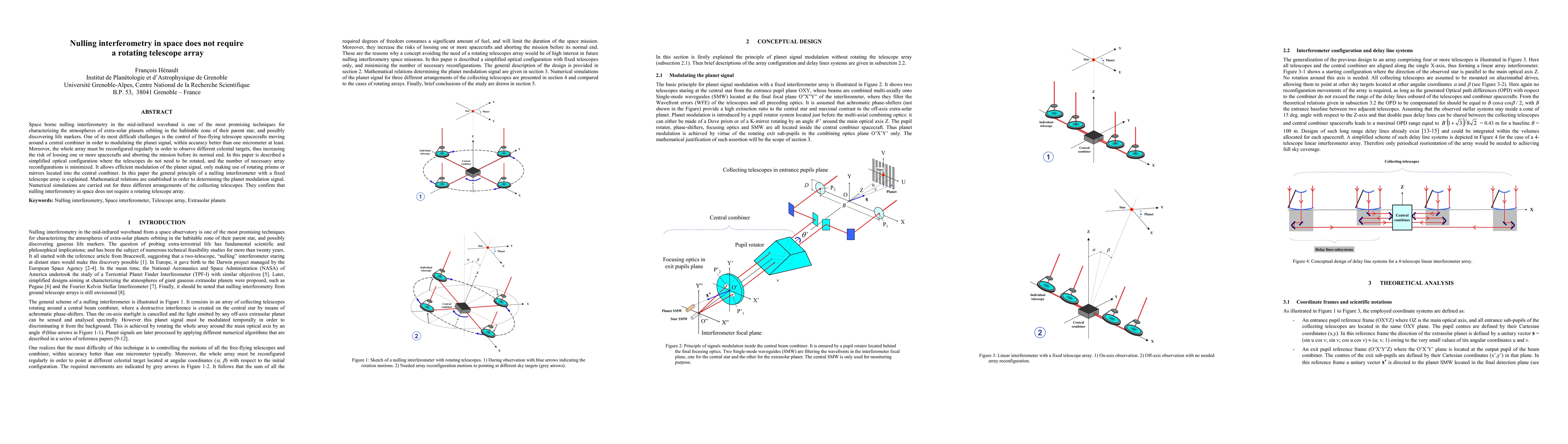 Thumbnail for Nulling interferometry in space does not require a rotating telescope
  array