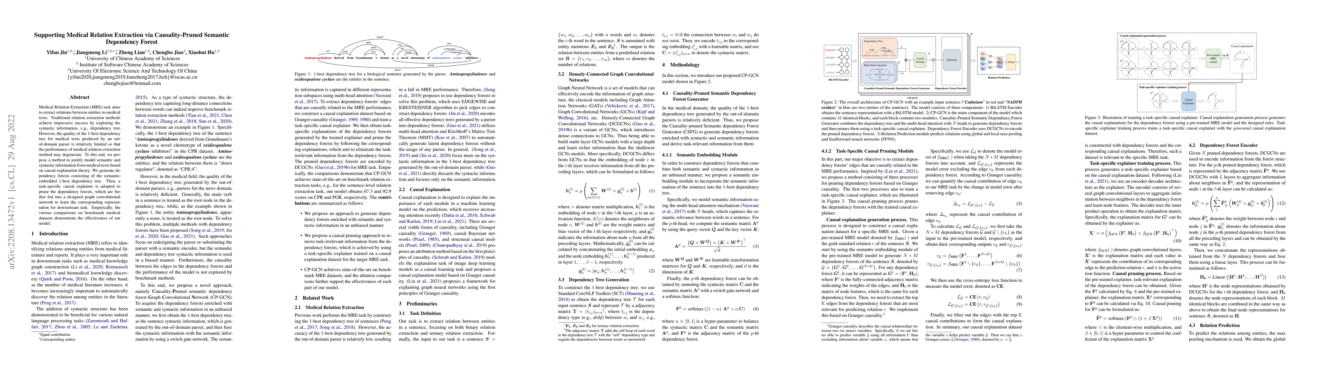 Thumbnail for Supporting Medical Relation Extraction via Causality-Pruned Semantic
  Dependency Forest