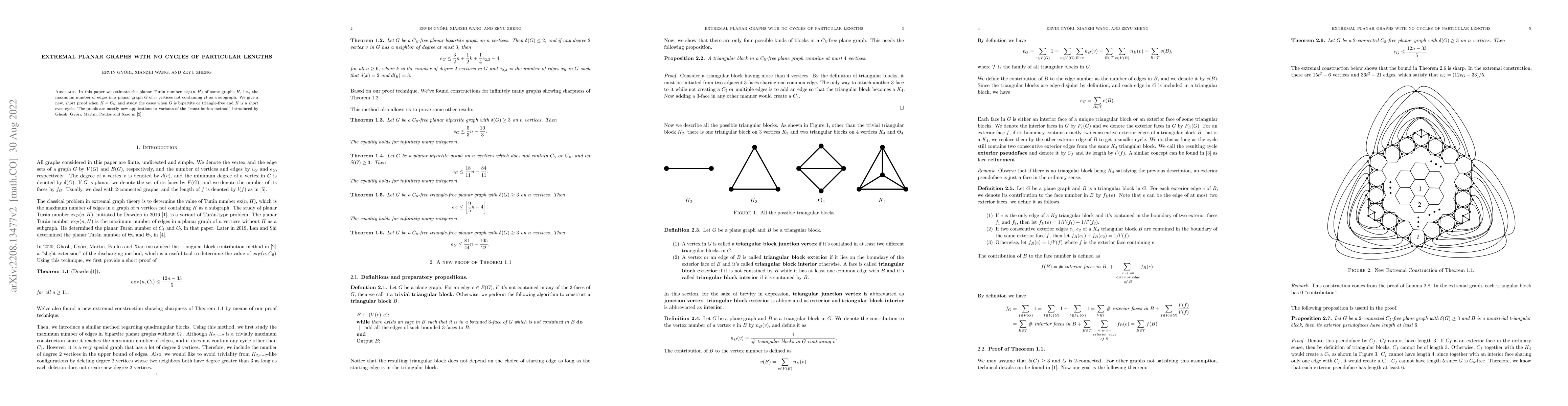 Thumbnail for Extremal planar graphs with no cycles of particular lengths