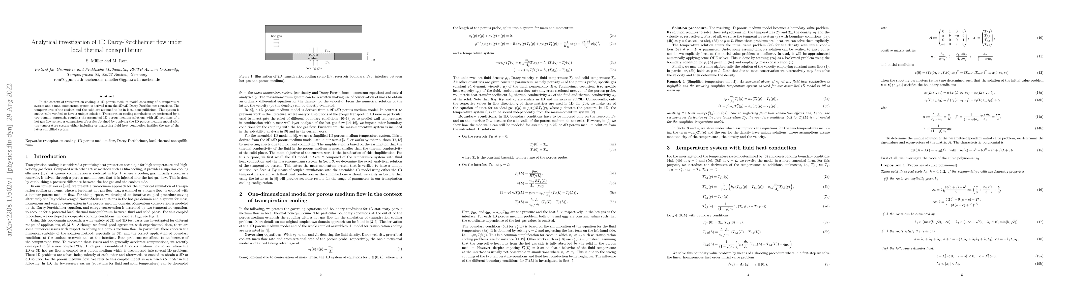 Thumbnail for Analytical investigation of 1D Darcy-Forchheimer flow under local
  thermal nonequilibrium