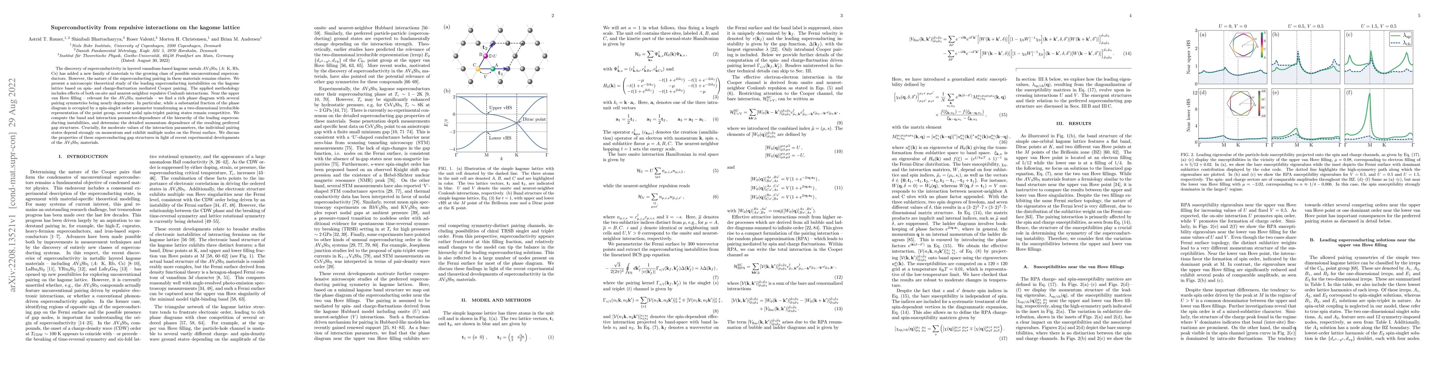 Thumbnail for Superconductivity from repulsive interactions on the kagome lattice