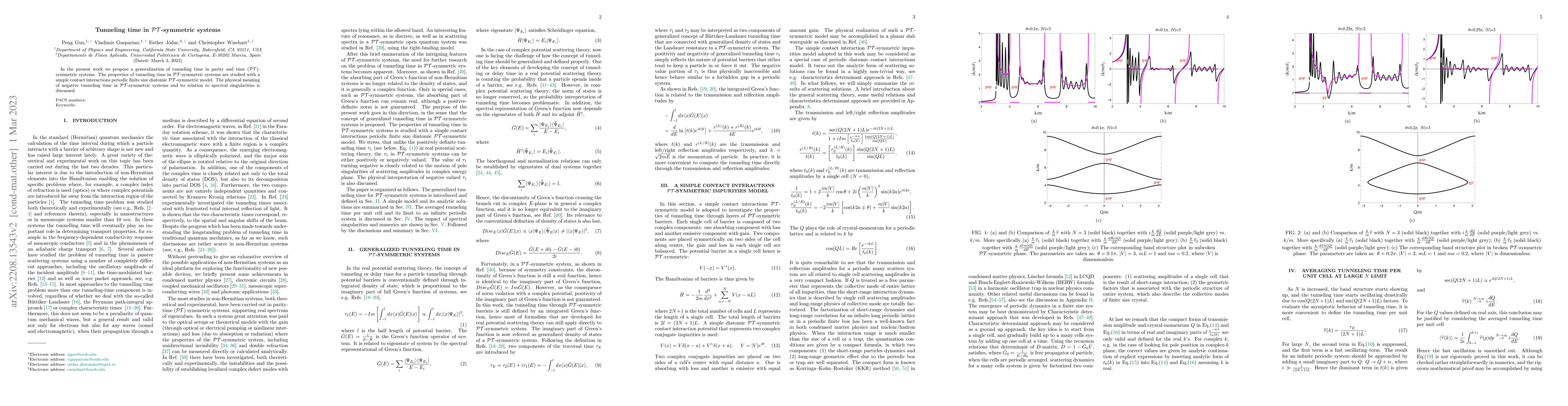 Thumbnail for Tunneling time in $\mathcal{P}\mathcal{T}$-symmetric systems