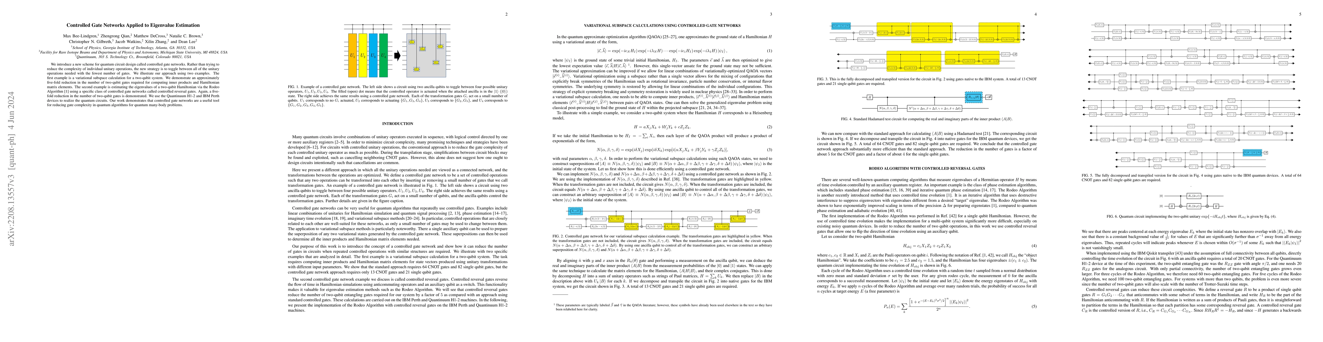 Thumbnail for Controlled Gate Networks Applied to Eigenvalue Estimation