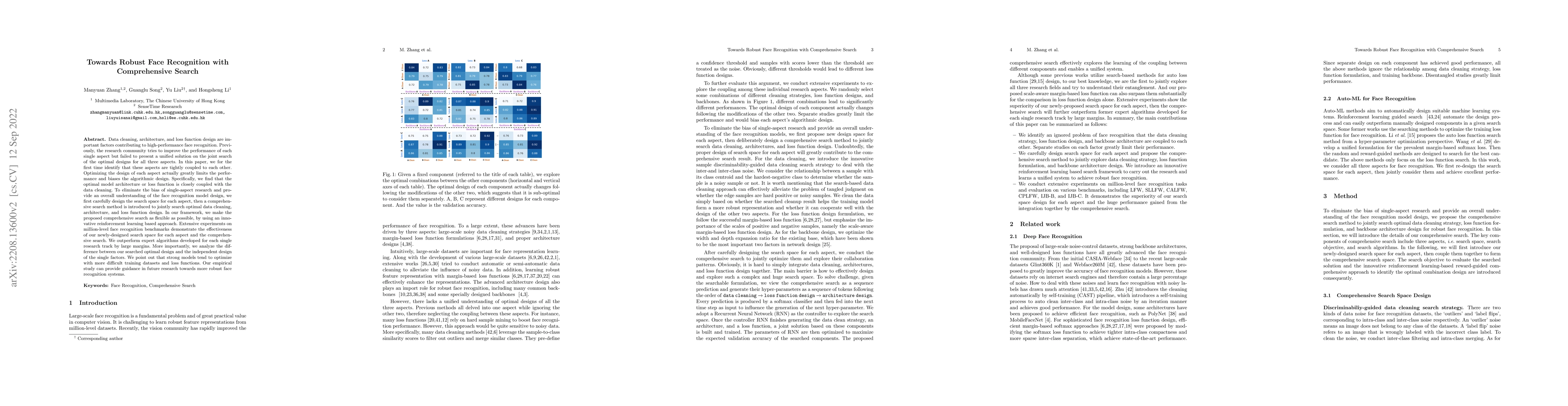 Thumbnail for Towards Robust Face Recognition with Comprehensive Search