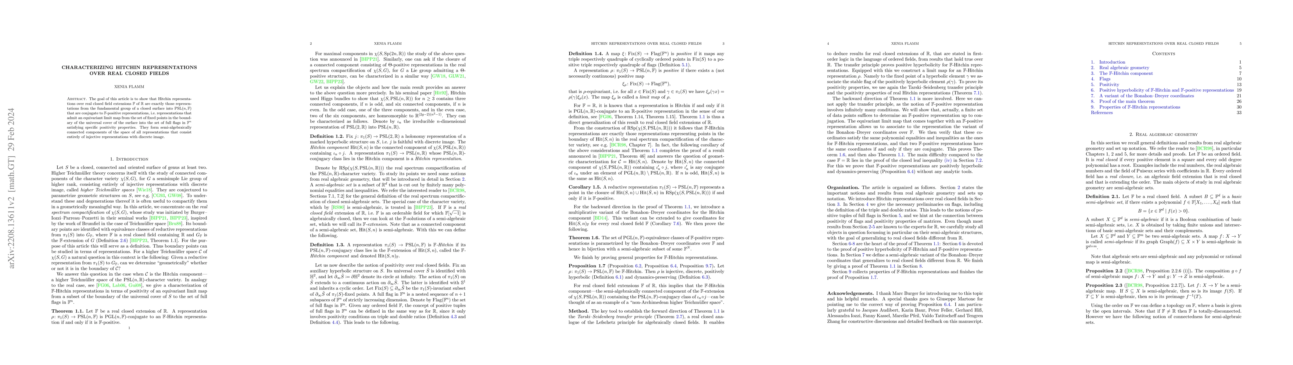 Thumbnail for Characterizing Hitchin representations over real closed fields