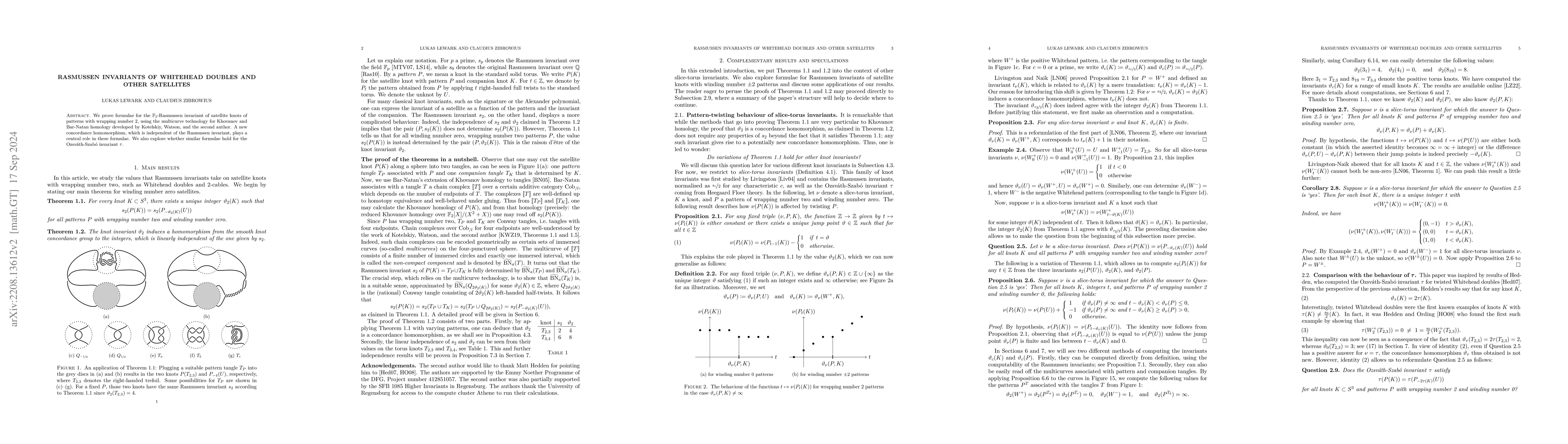 Thumbnail for Rasmussen invariants of Whitehead doubles and other satellites