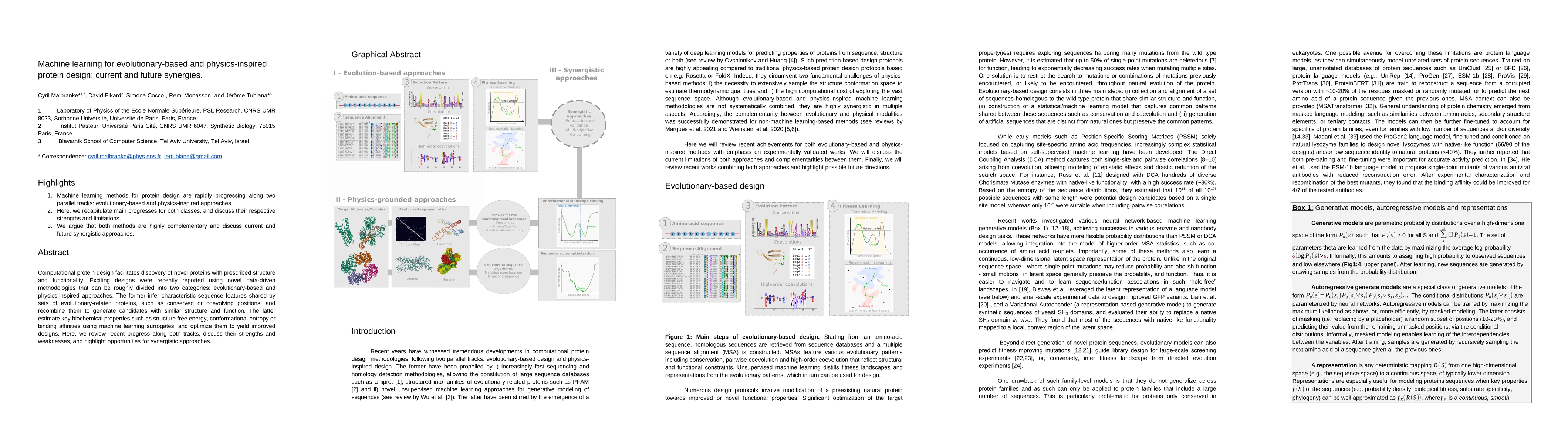 Thumbnail for Computational protein design with evolutionary-based and
  physics-inspired modeling: current and future synergies