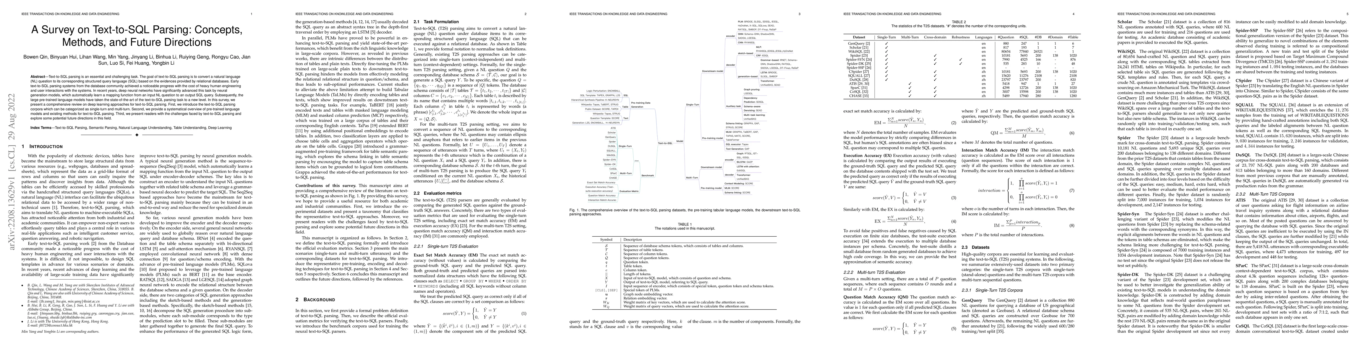 Thumbnail for A Survey on Text-to-SQL Parsing: Concepts, Methods, and Future
  Directions