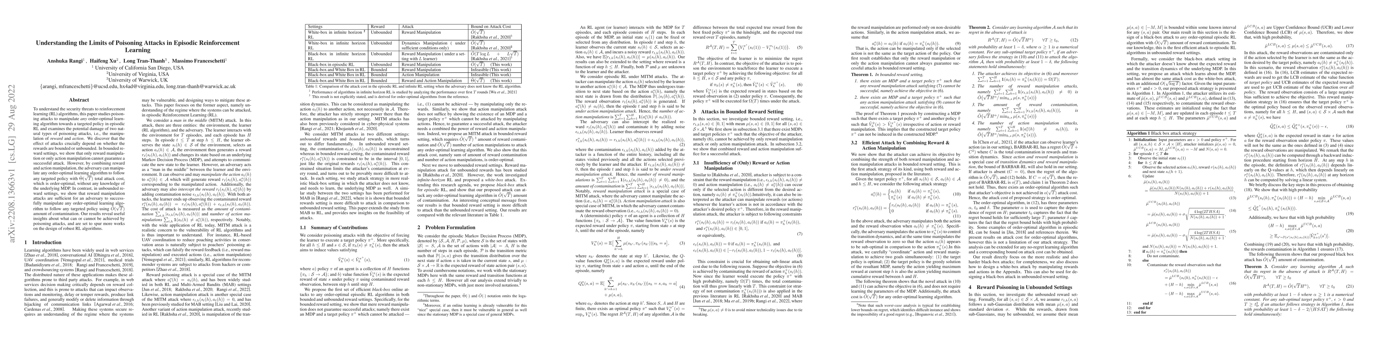 Thumbnail for Understanding the Limits of Poisoning Attacks in Episodic Reinforcement
  Learning