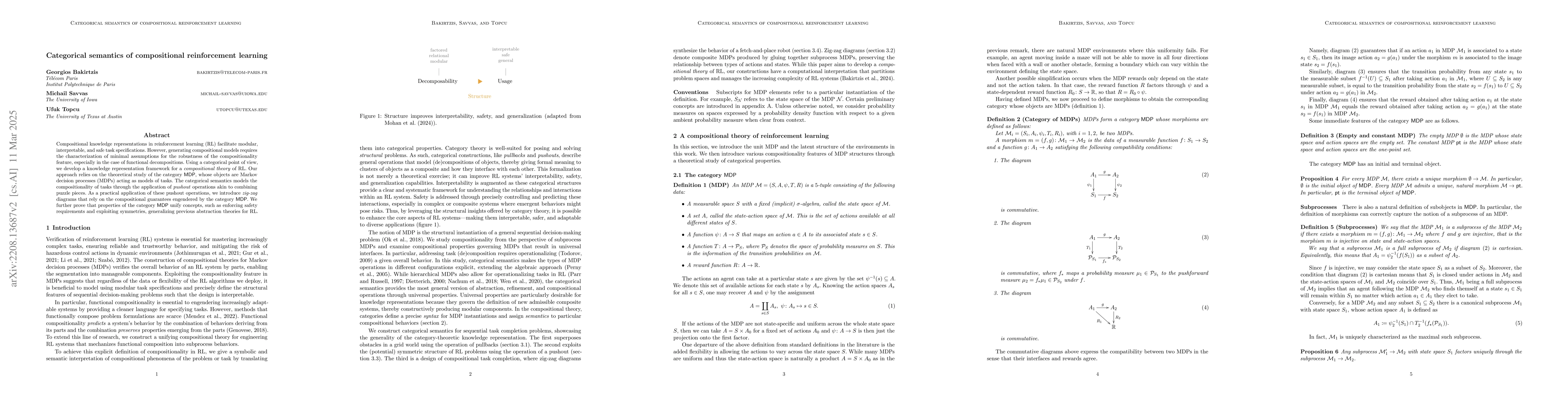 Thumbnail for Categorical semantics of compositional reinforcement learning