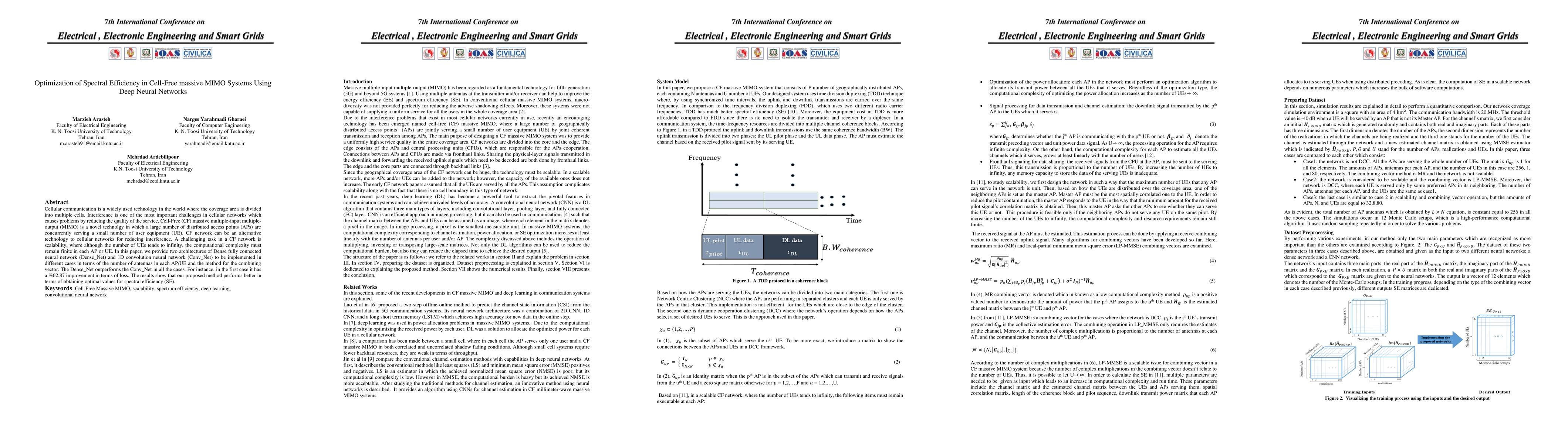 Thumbnail for Optimization of Spectral Efficiency in Cell-Free massive MIMO Systems
  Using Deep Neural Networks
