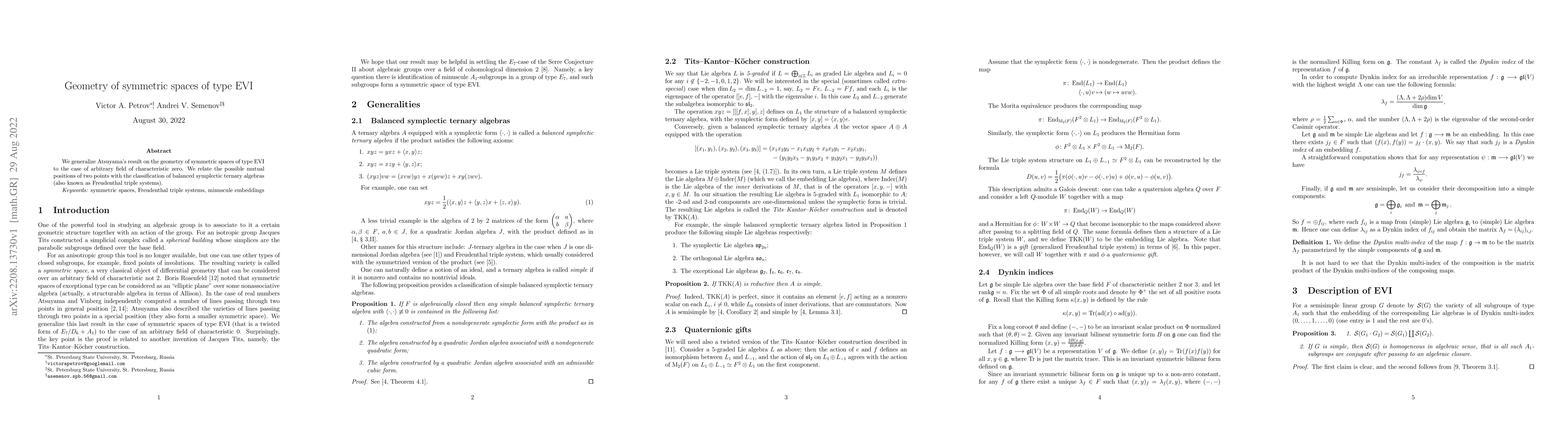 Thumbnail for Geometry of symmetric spaces of type EVI