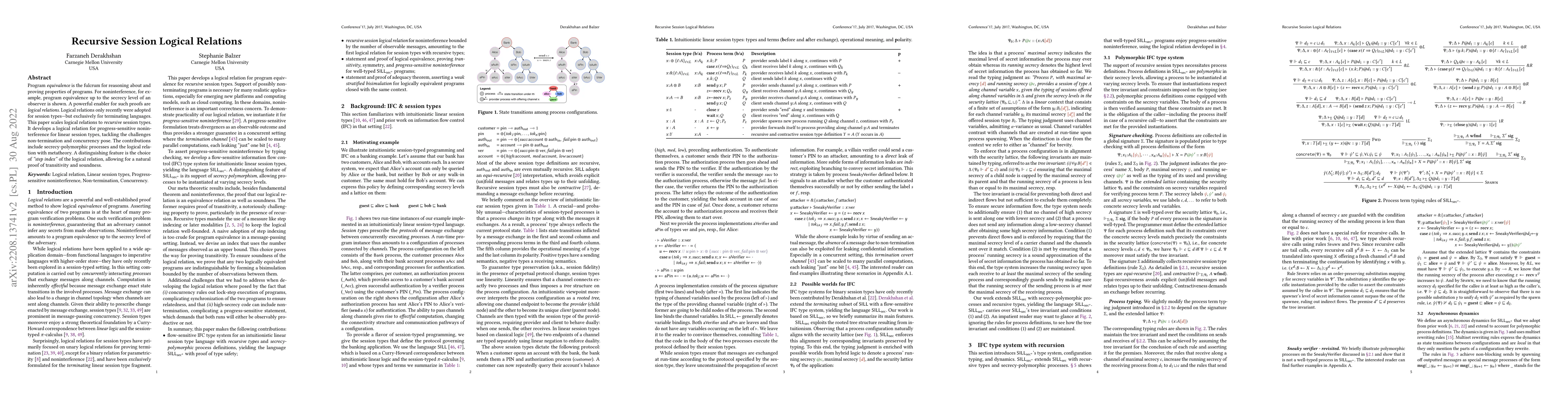Thumbnail for Recursive Session Logical Relations
