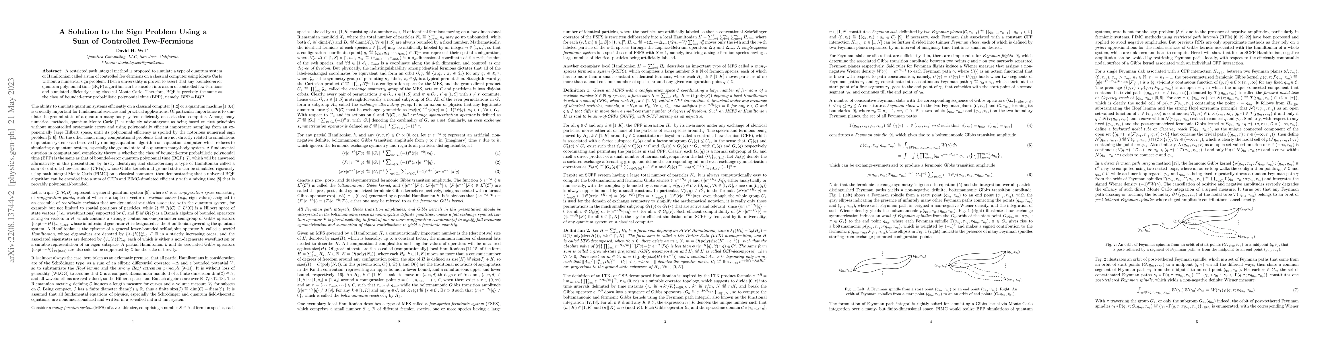 Thumbnail for A Solution to the Sign Problem Using a Sum of Controlled Few-Fermions