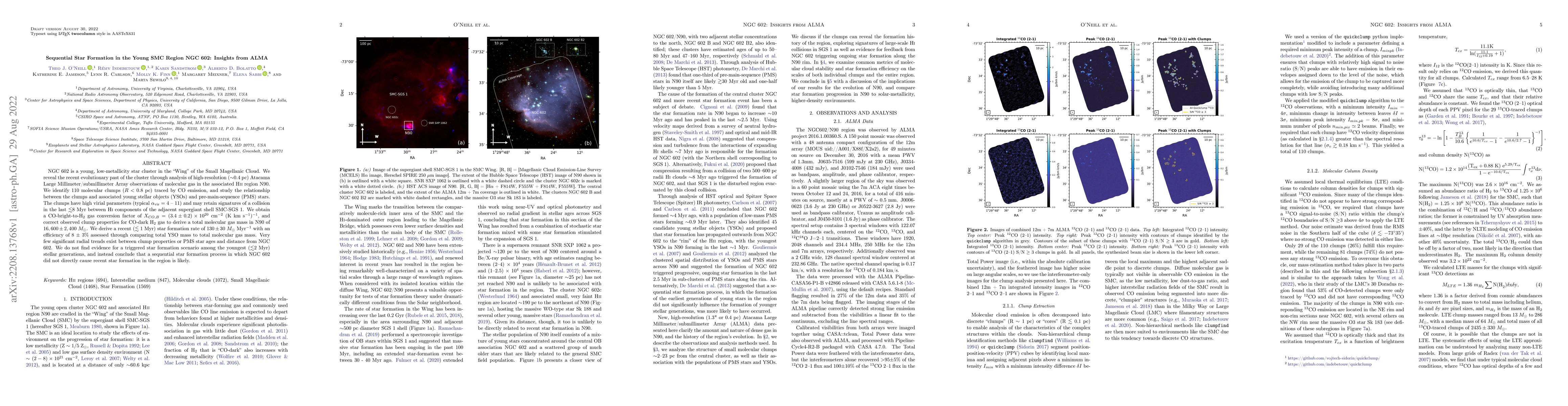 Thumbnail for Sequential Star Formation in the Young SMC Region NGC 602: Insights from
  ALMA