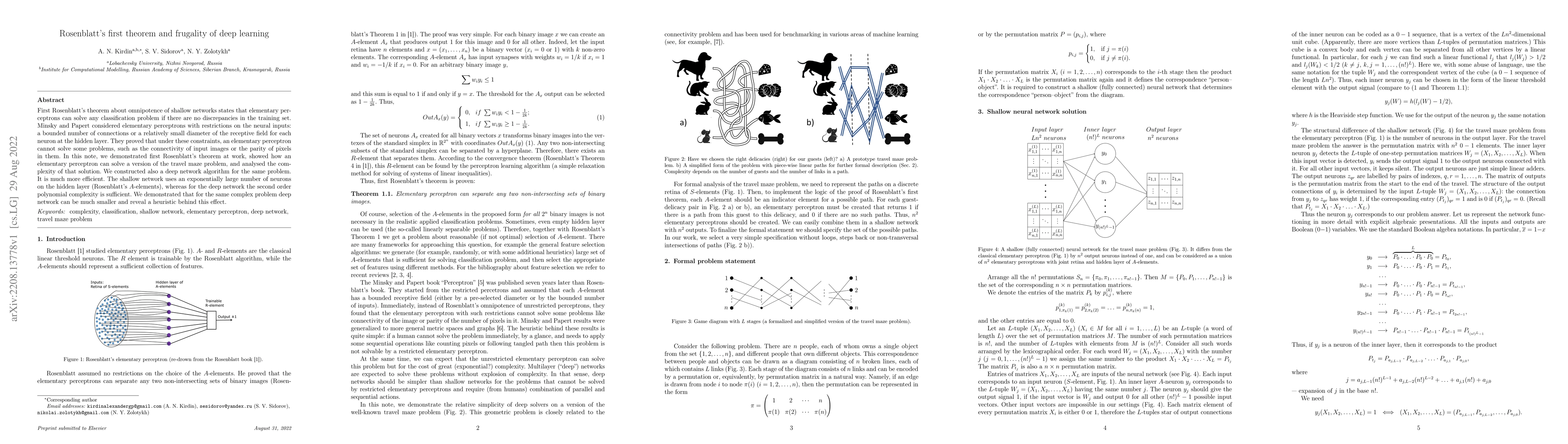 Thumbnail for Rosenblatt's first theorem and frugality of deep learning