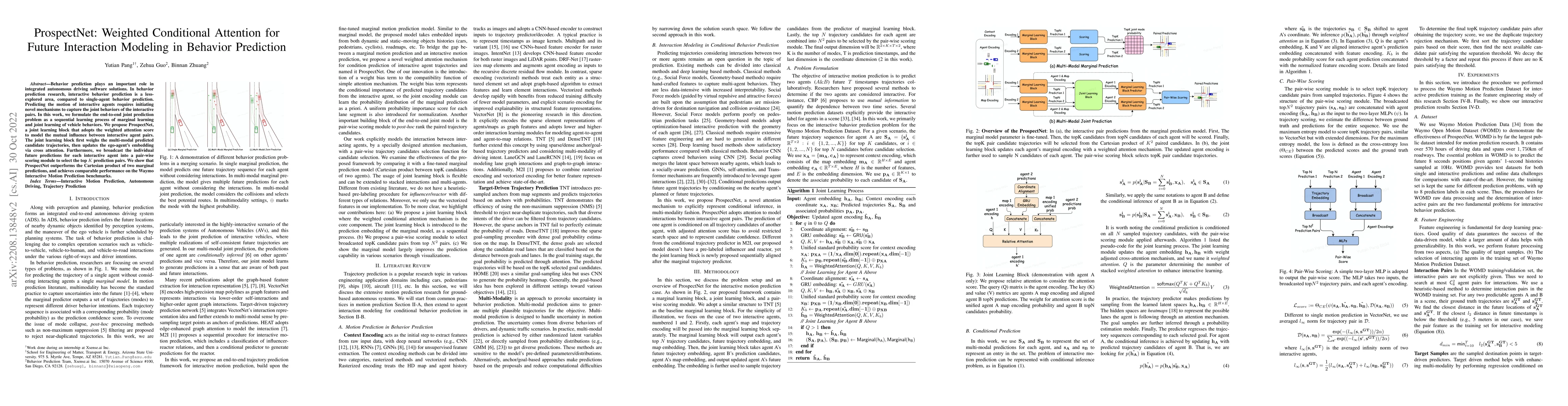 Thumbnail for ProspectNet: Weighted Conditional Attention for Future Interaction
  Modeling in Behavior Prediction