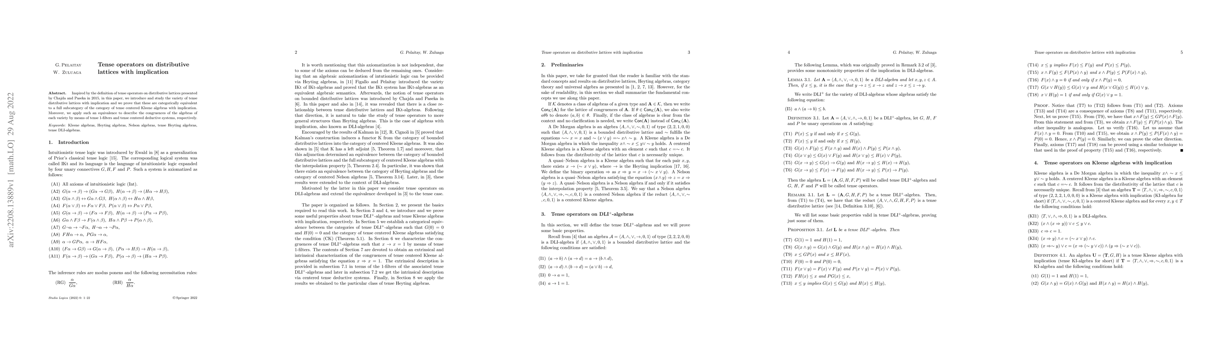 Thumbnail for Tense operators on distributive lattices with implication