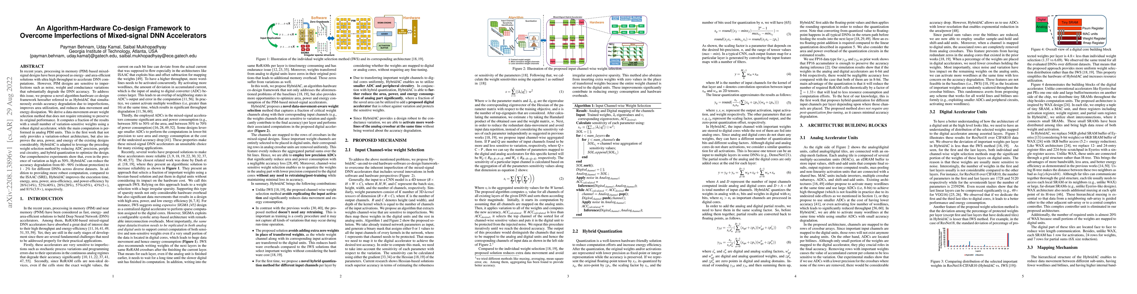 Thumbnail for An Algorithm-Hardware Co-design Framework to Overcome Imperfections of
  Mixed-signal DNN Accelerators