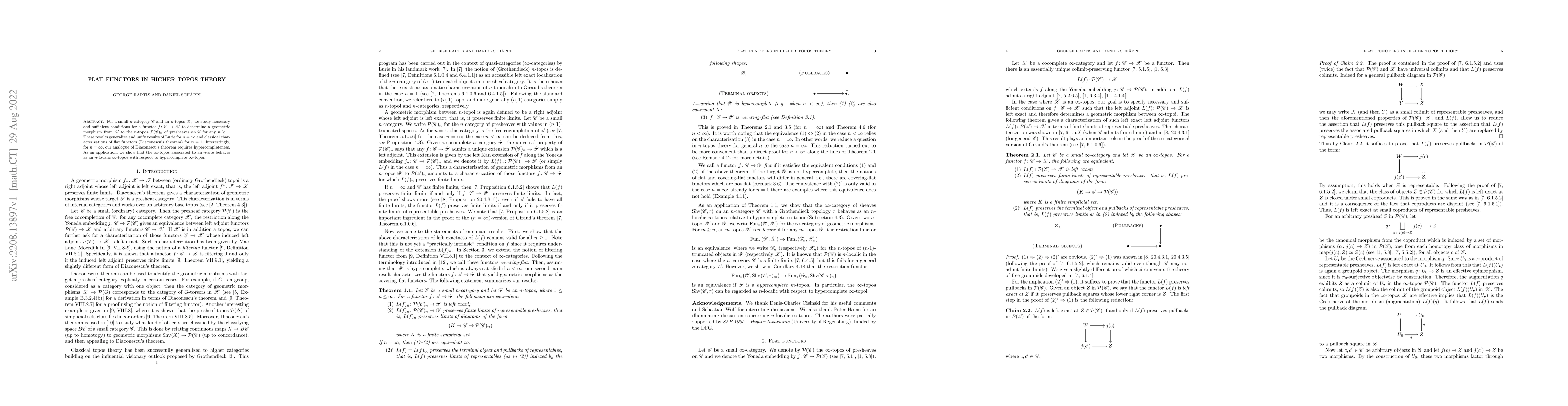 Thumbnail for Flat functors in higher topos theory