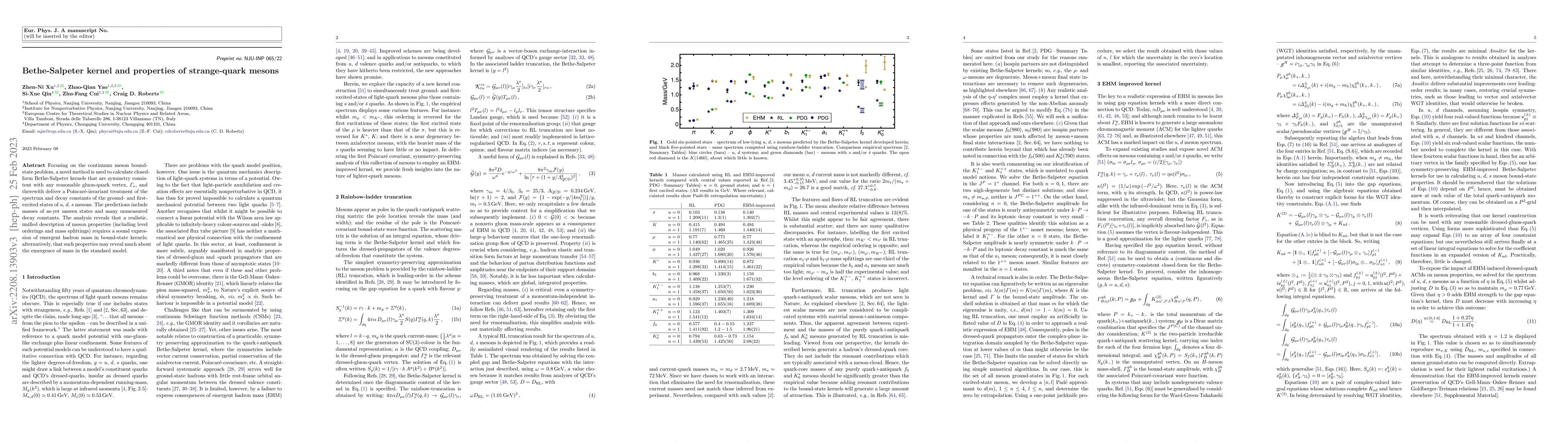 Thumbnail for Bethe-Salpeter kernel and properties of strange-quark mesons