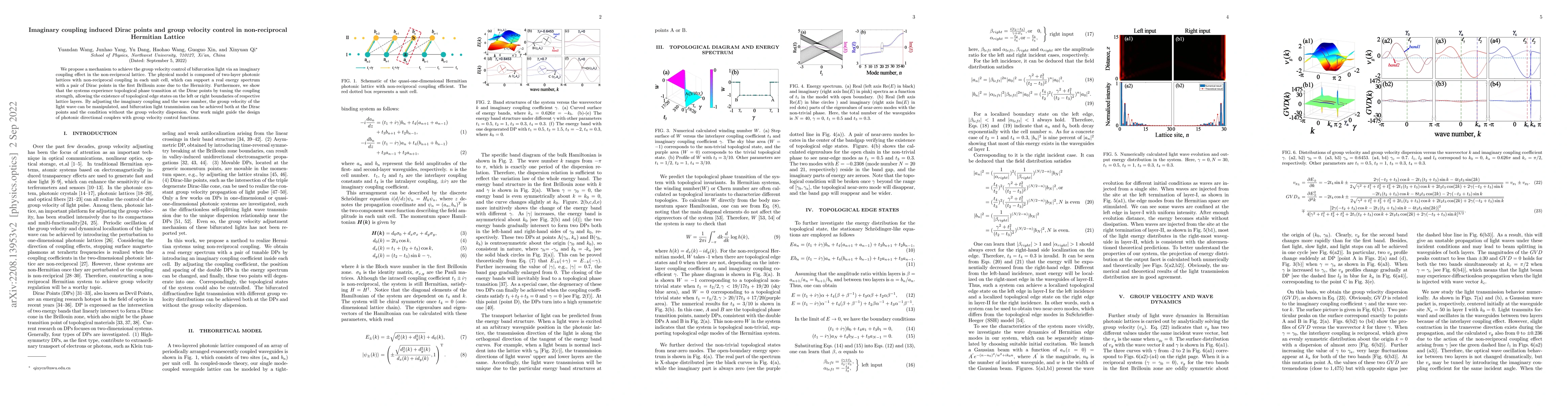 Thumbnail for Imaginary coupling induced Dirac points and group velocity control in
  non-reciprocal Hermitian Lattice