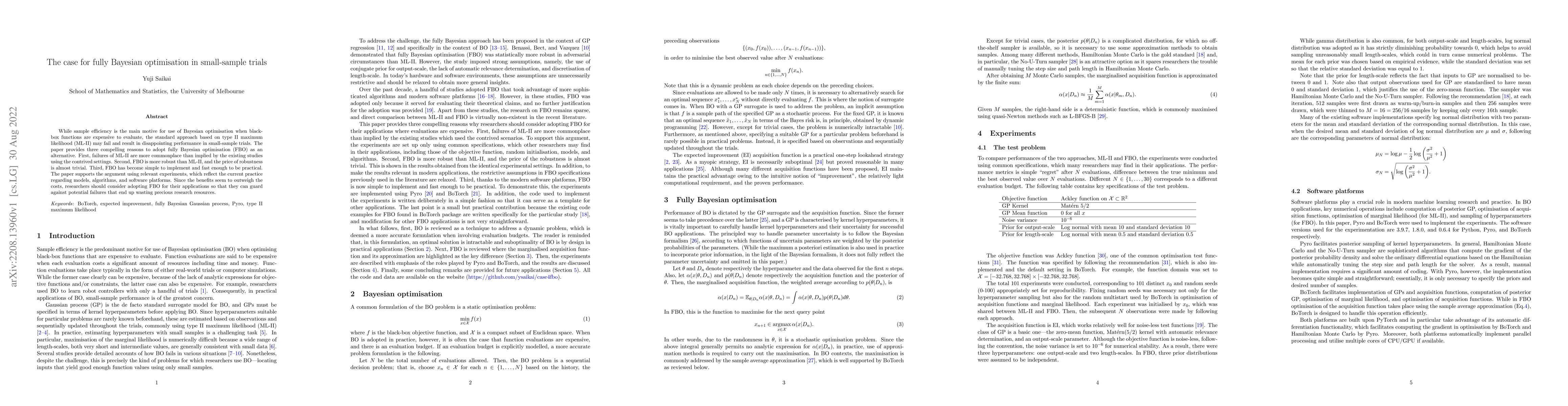 Thumbnail for The case for fully Bayesian optimisation in small-sample trials