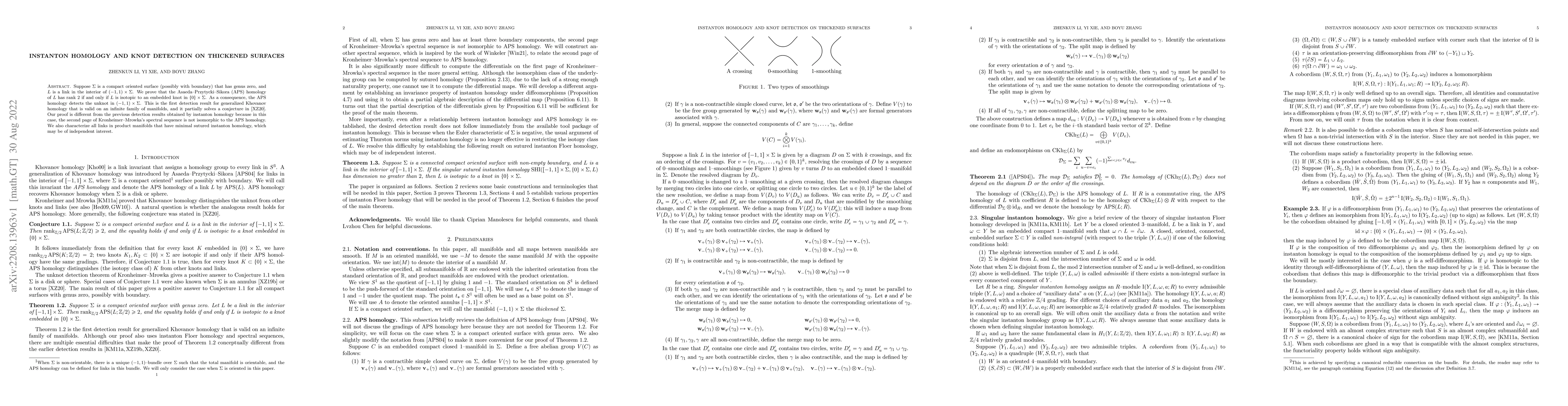 Thumbnail for Instanton homology and knot detection on thickened surfaces