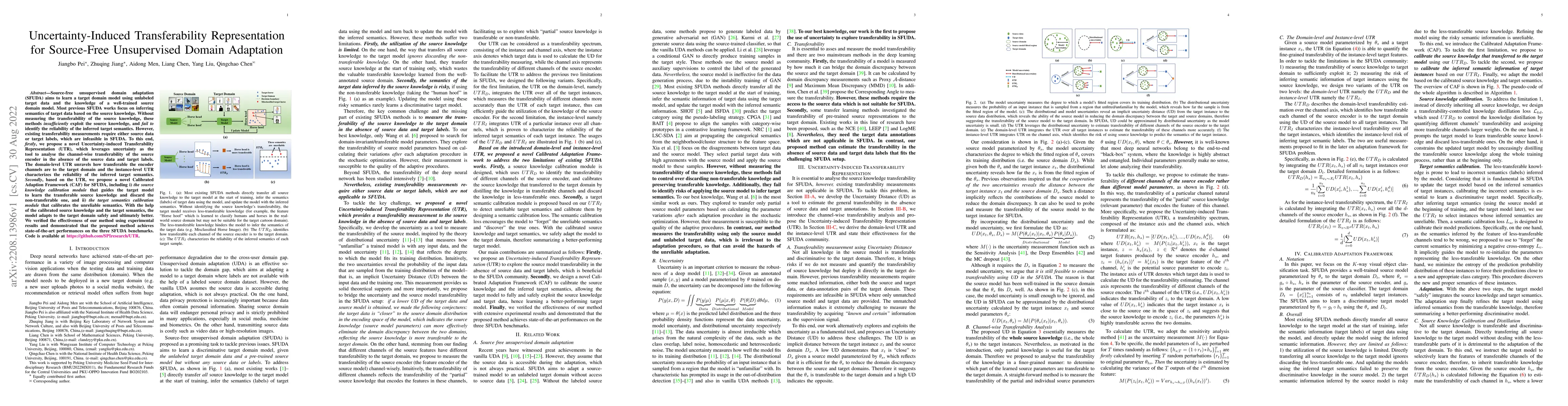 Thumbnail for Uncertainty-Induced Transferability Representation for Source-Free
  Unsupervised Domain Adaptation