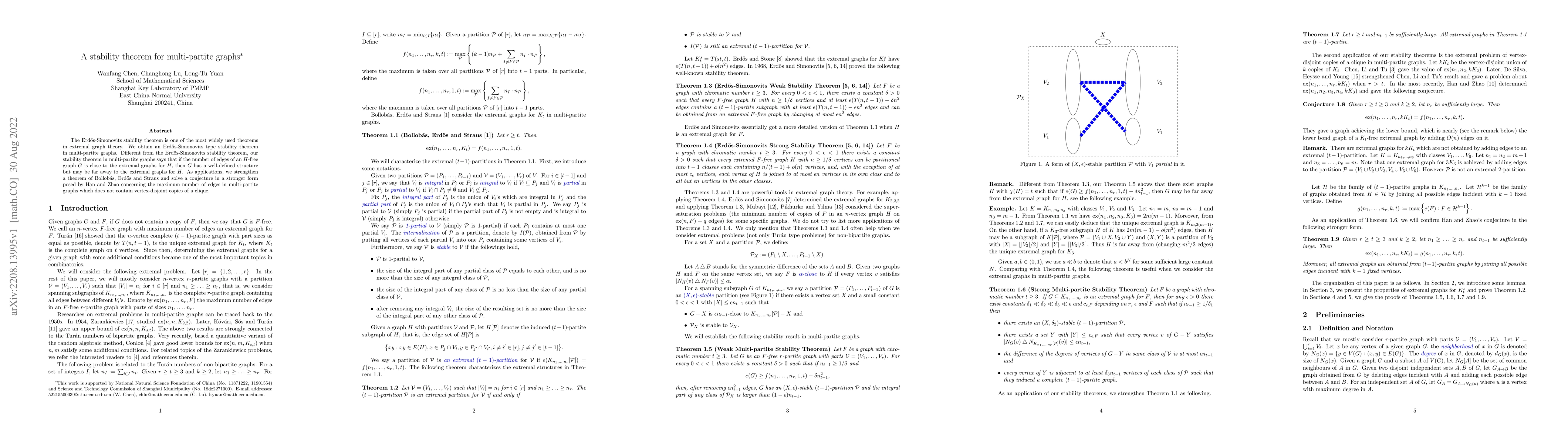 Thumbnail for A stability theorem for multi-partite graphs
