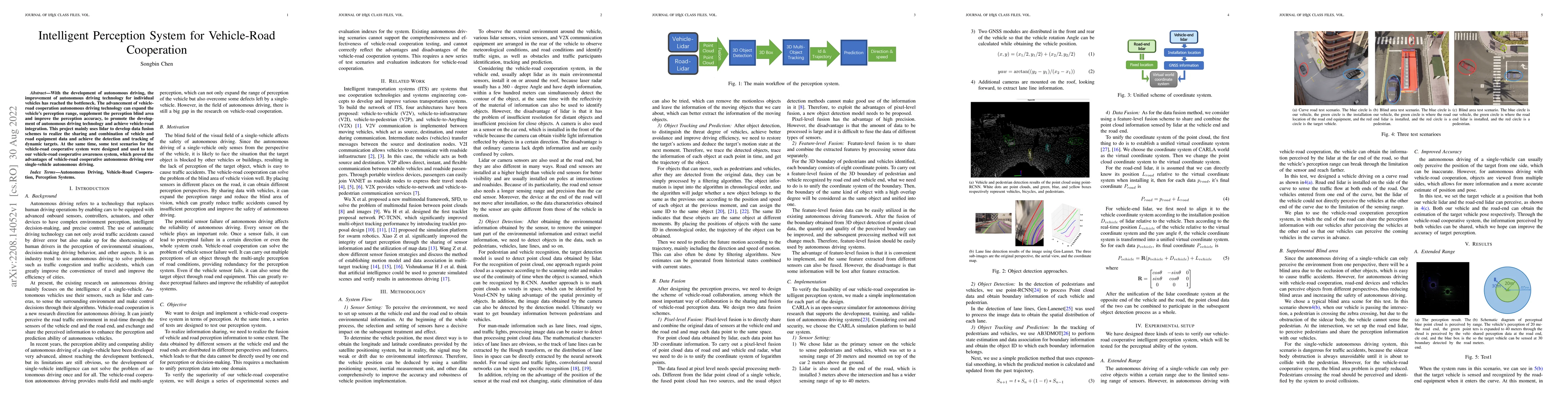 Thumbnail for Intelligent Perception System for Vehicle-Road Cooperation