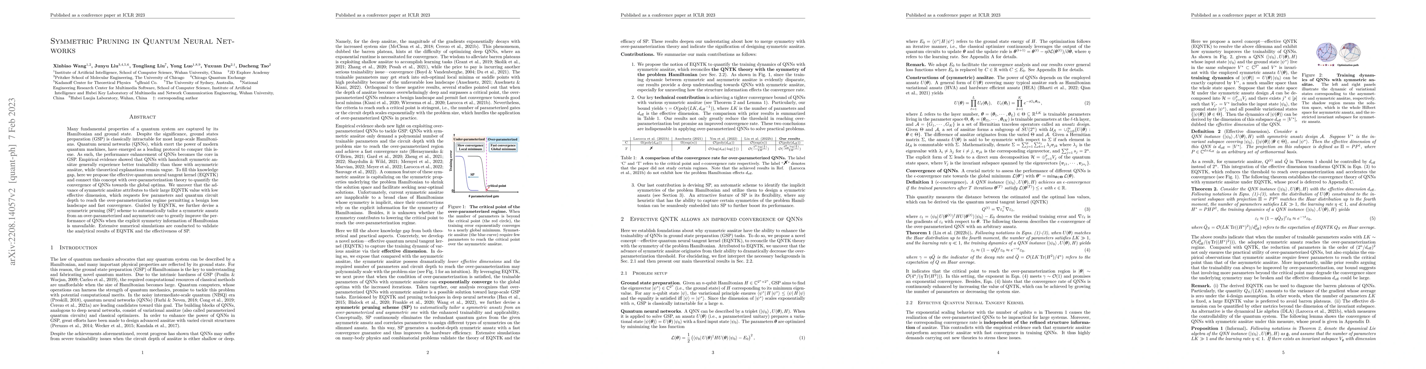 Thumbnail for Symmetric Pruning in Quantum Neural Networks