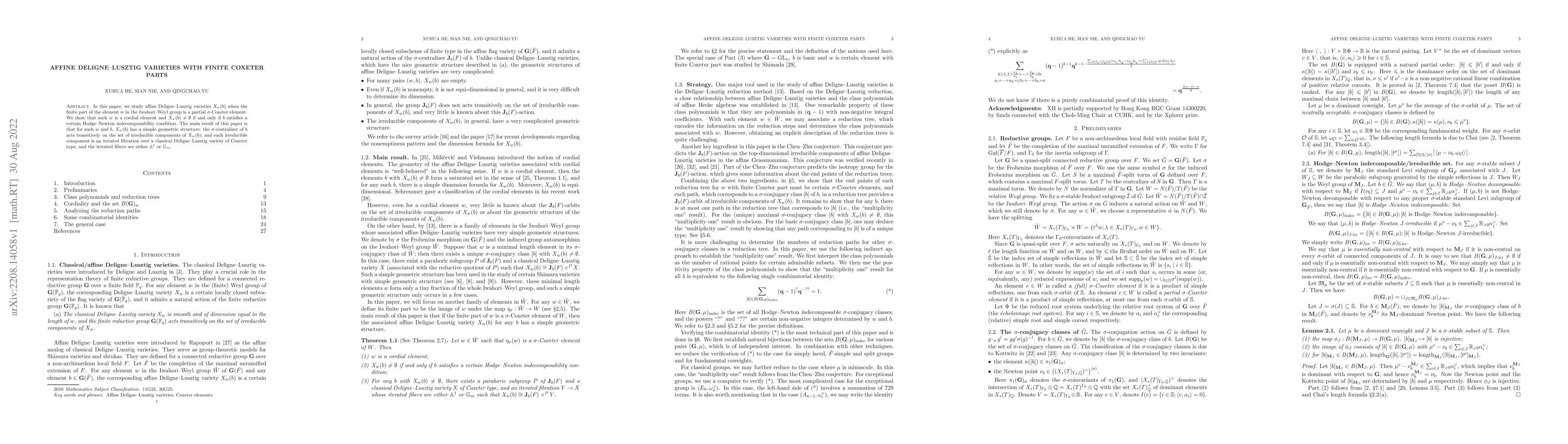 Thumbnail for Affine Deligne--Lusztig varieties with finite Coxeter parts