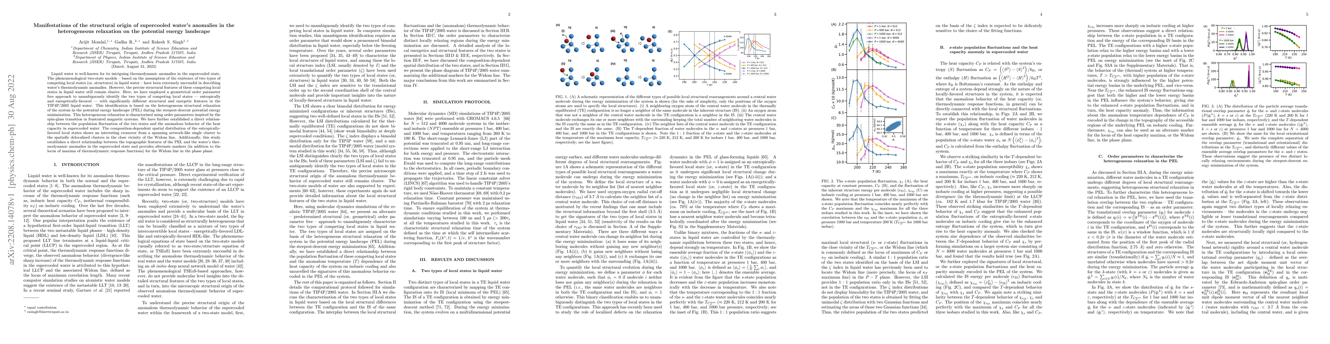 Thumbnail for Manifestations of the structural origin of supercooled water's anomalies
  in the heterogeneous relaxation on the potential energy landscape