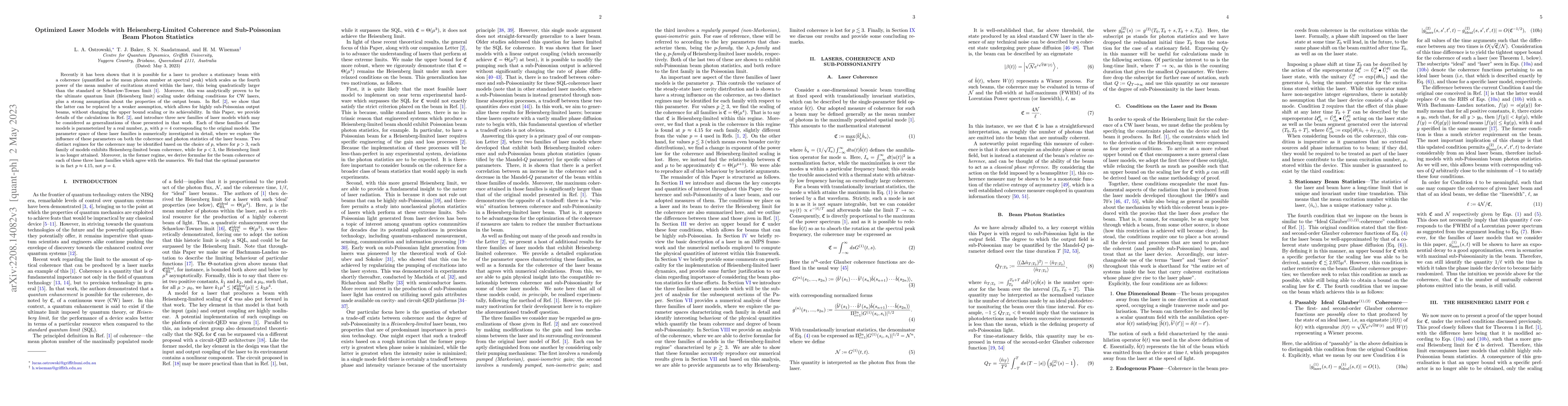 Thumbnail for Optimized Laser Models with Heisenberg-Limited Coherence and
  Sub-Poissonian Beam Photon Statistics