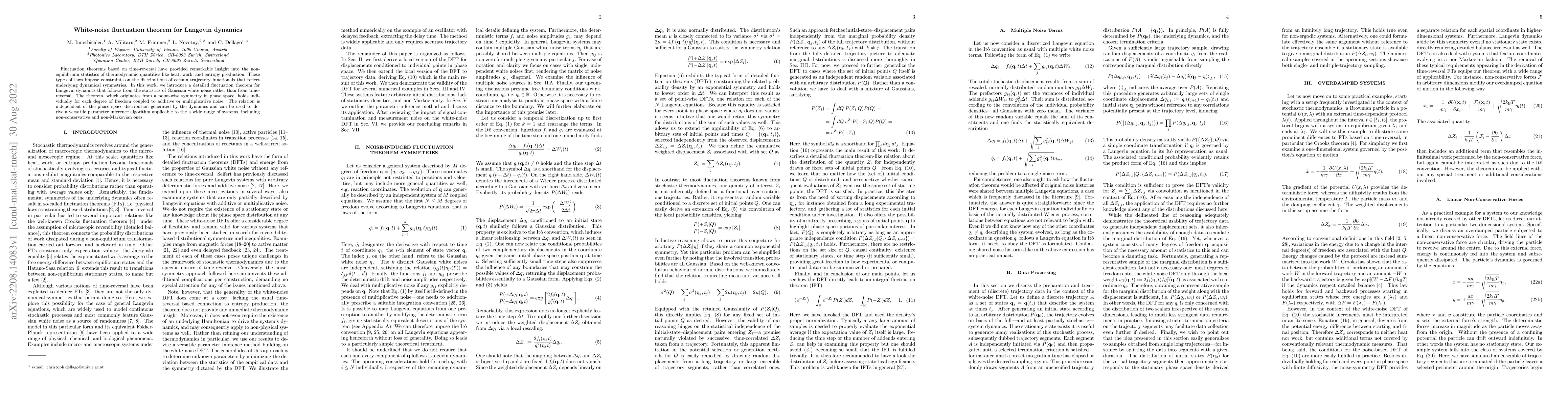 Thumbnail for White-noise fluctuation theorem for Langevin dynamics