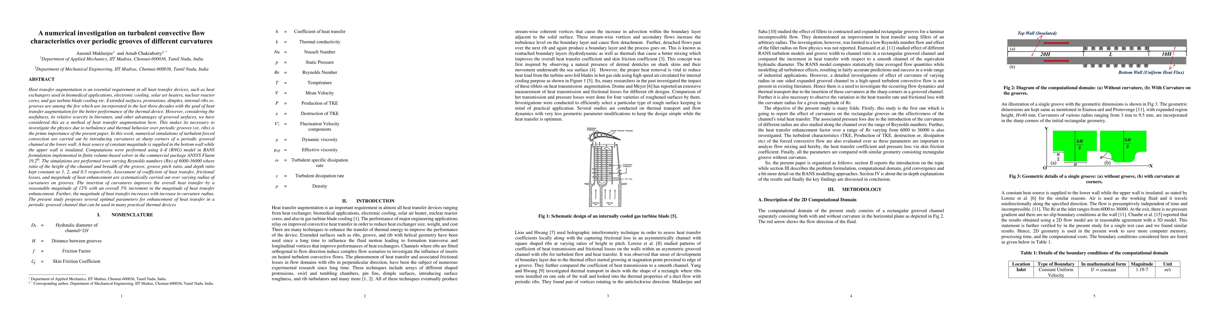 Thumbnail for A numerical investigation on turbulent convective flow characteristics
  over periodic grooves of different curvatures
