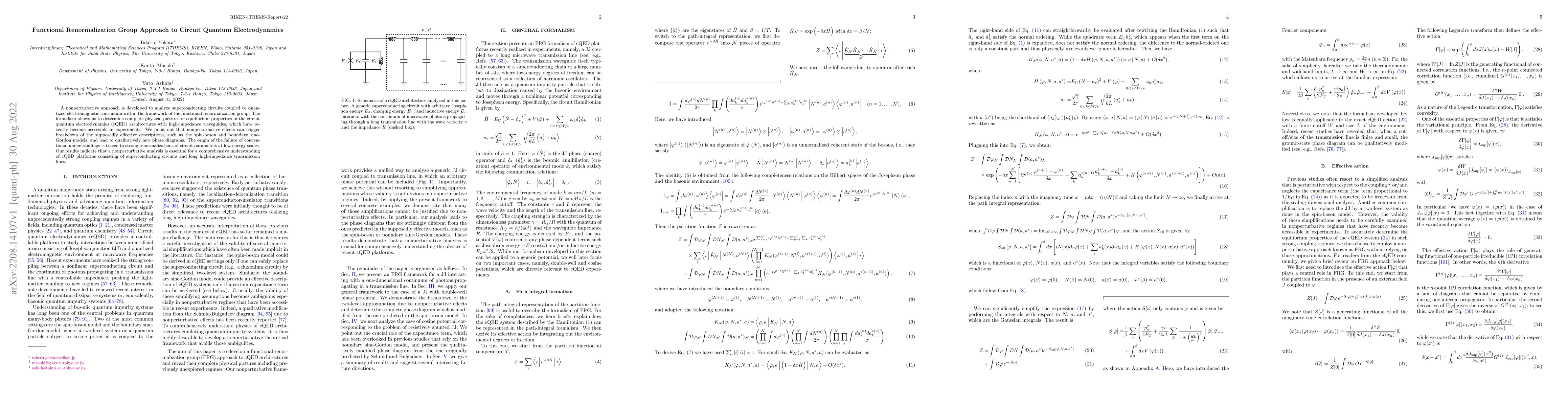 Thumbnail for Functional Renormalization Group Approach to Circuit Quantum
  Electrodynamics