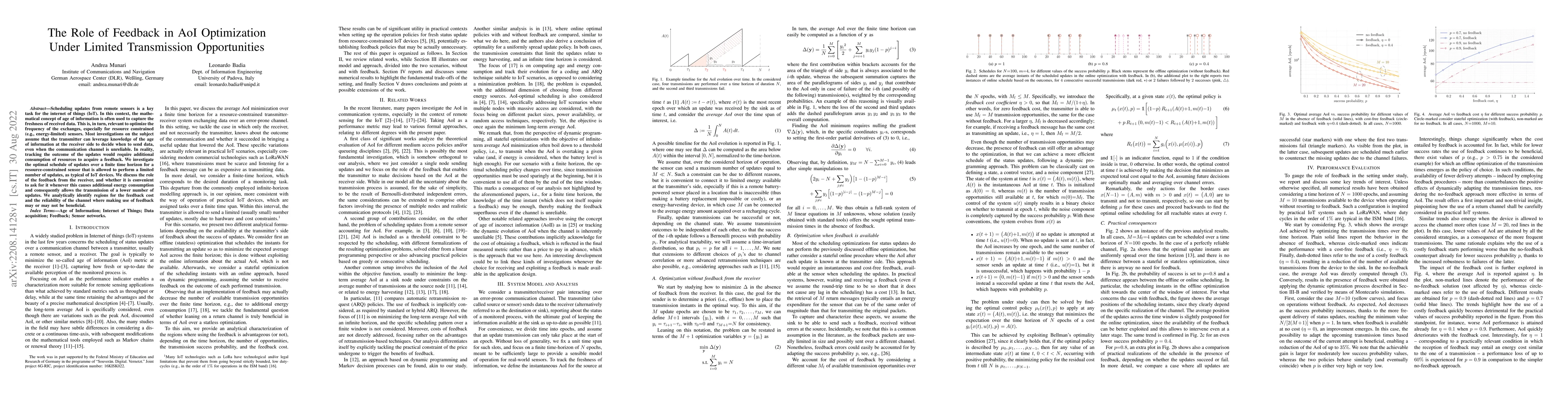 Thumbnail for The Role of Feedback in AoI Optimization Under Limited Transmission
  Opportunities