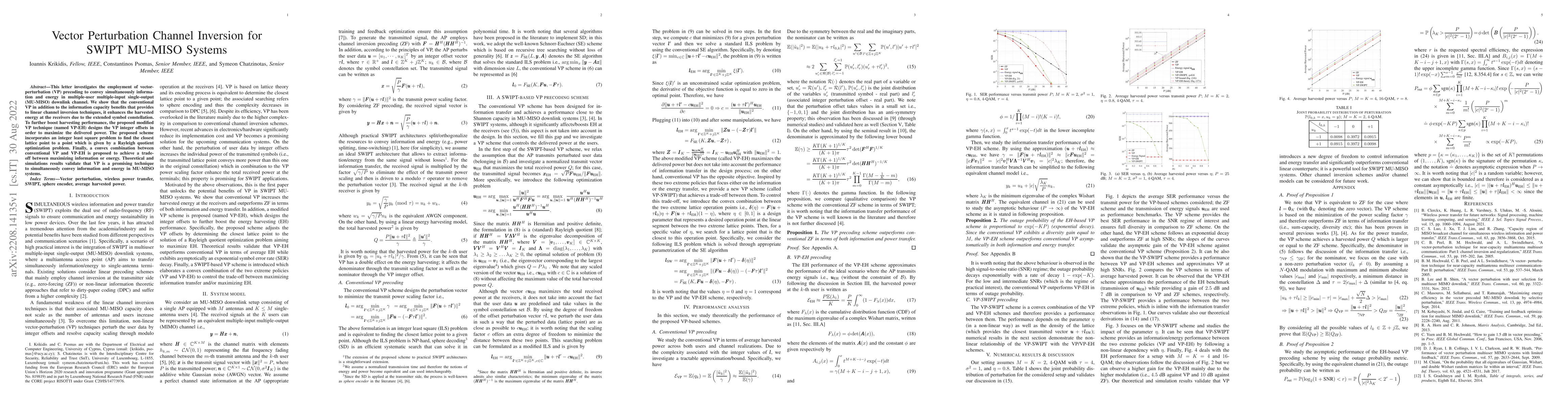 Thumbnail for Vector Perturbation Channel Inversion for SWIPT MU-MISO Systems