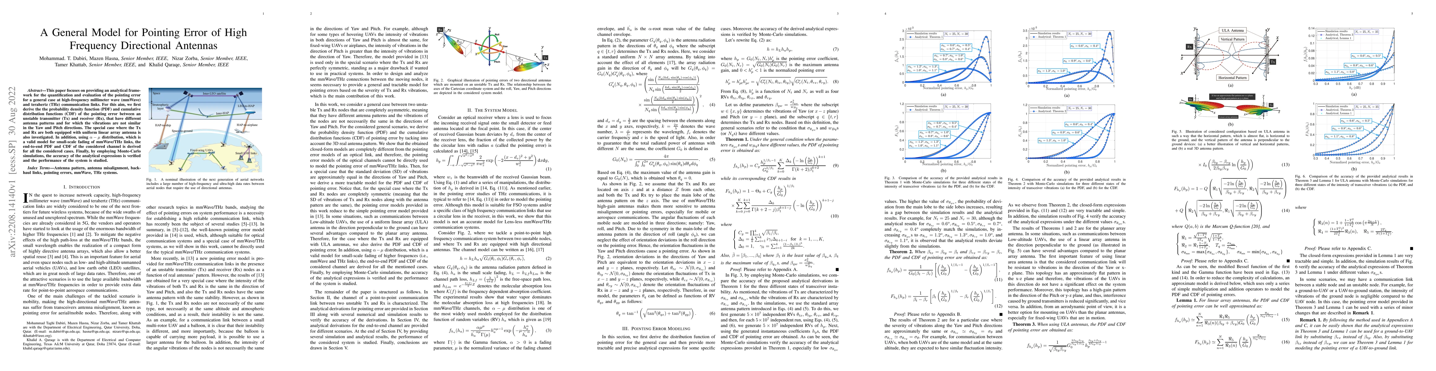 Thumbnail for A General Model for Pointing Error of High Frequency Directional
  Antennas