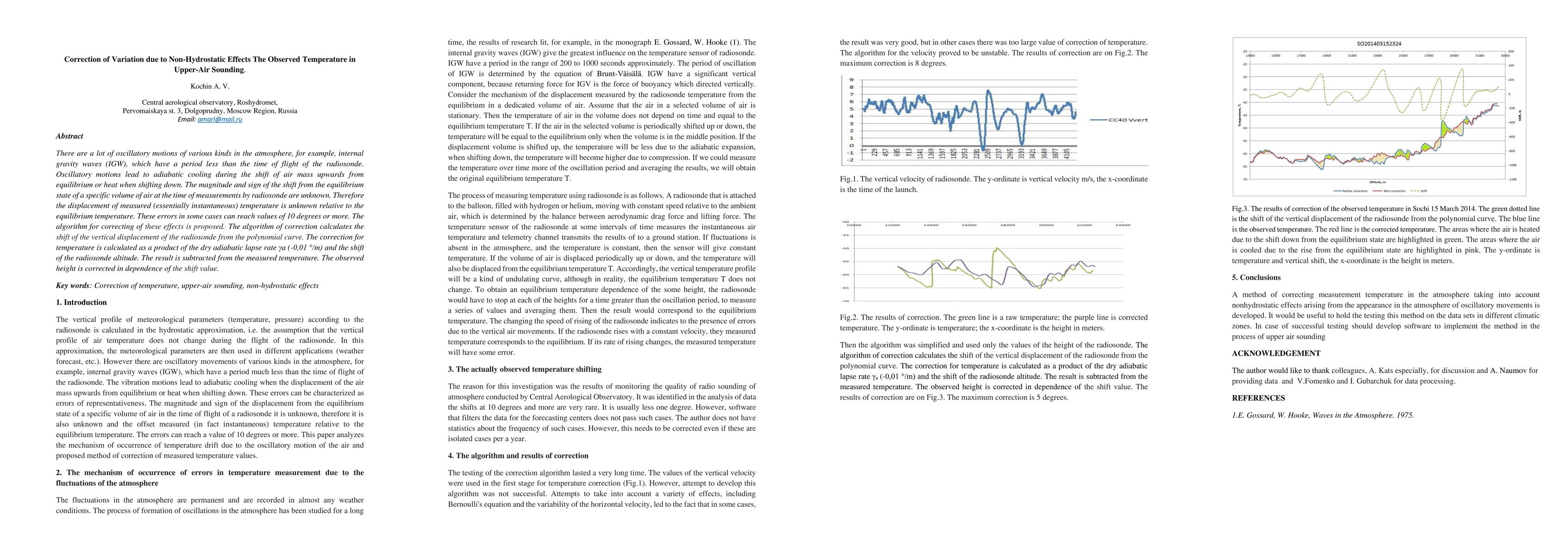 Thumbnail for Correction of Variation due to Non-Hydrostatic Effects The Observed
  Temperature in Upper-Air Sounding