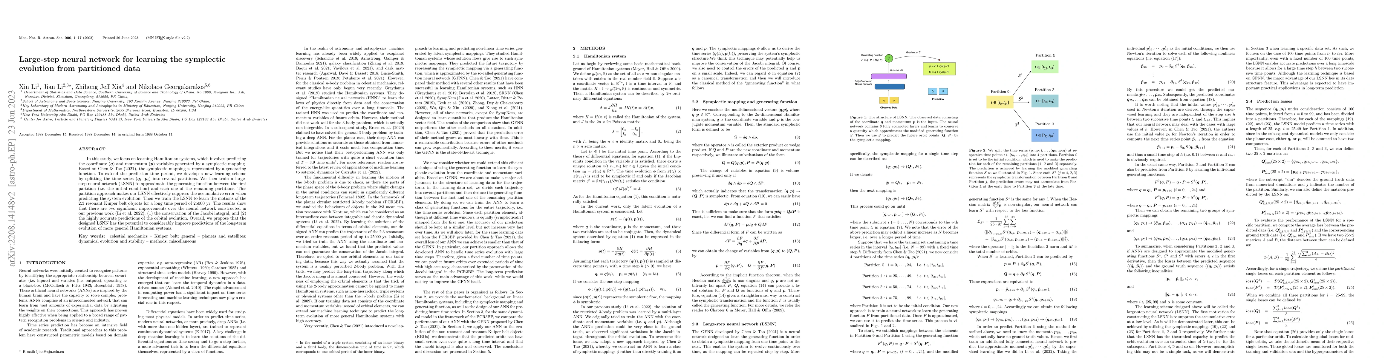 Thumbnail for Large-step neural network for learning the symplectic evolution from
  partitioned data