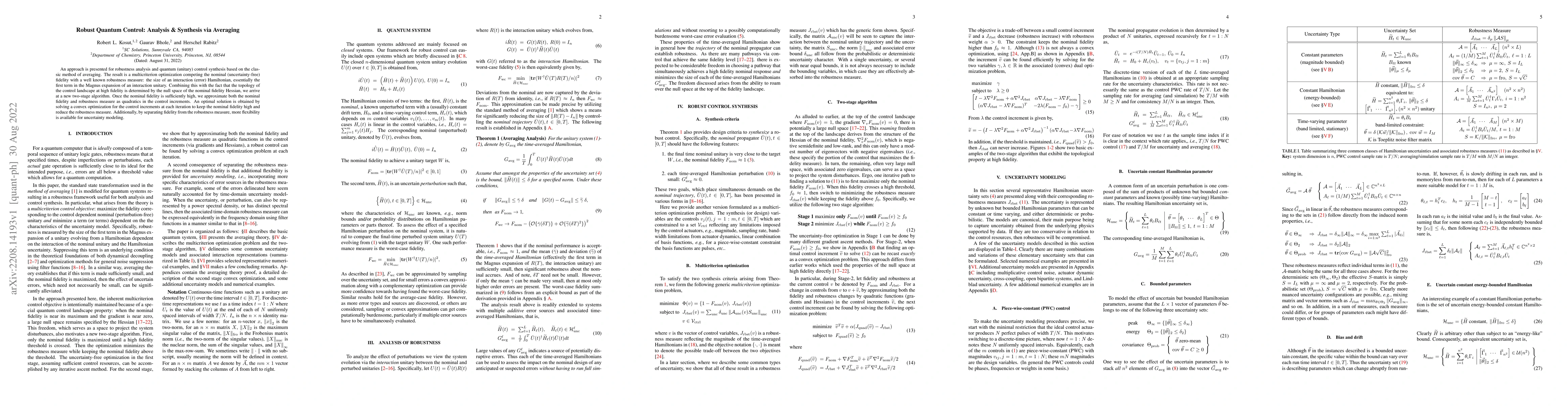 Thumbnail for Robust Quantum Control: Analysis & Synthesis via Averaging