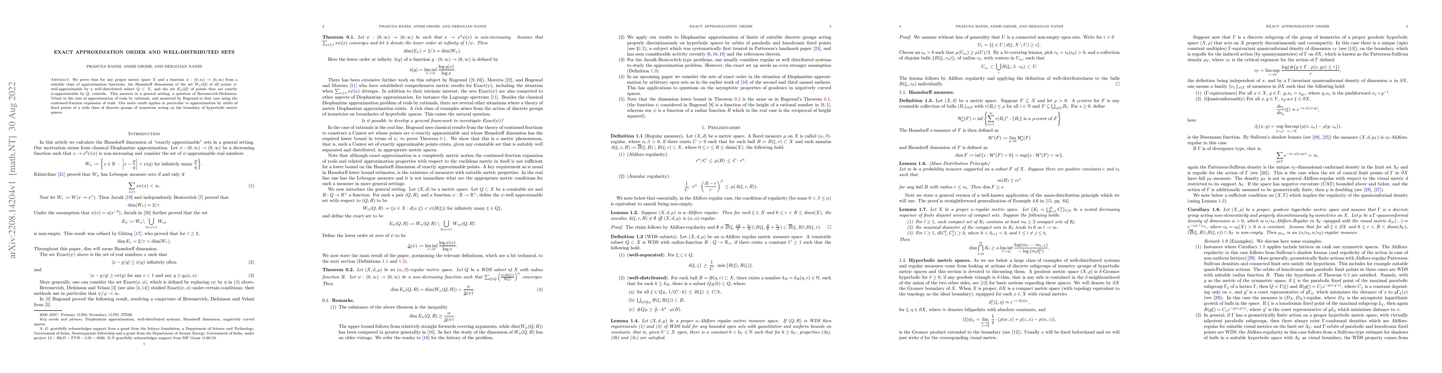 Thumbnail for Exact approximation order and well-distributed sets
